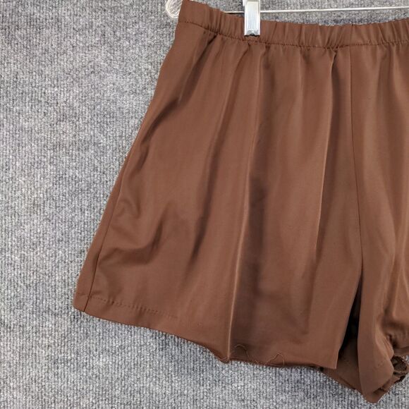 Maxine Womens Shorts Brown Size 16 Pull On Actual 31x2 Elastic Waist - Picture 8 of 13